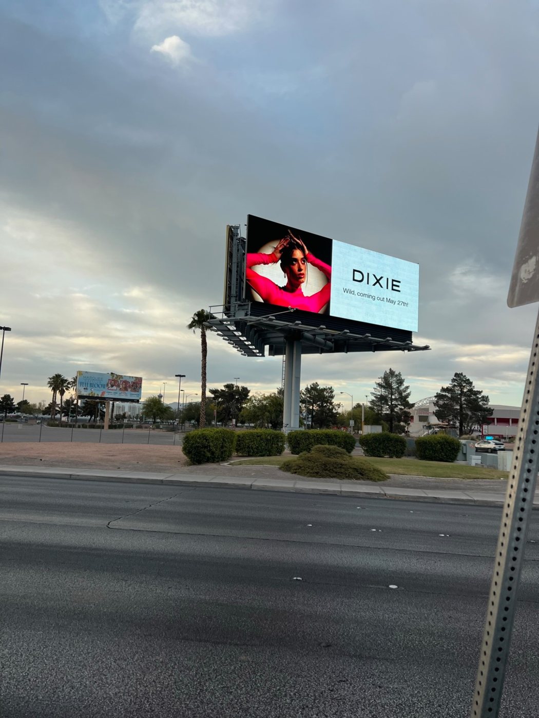 Dixie D’Amelio’s single Wild on a Las Vegas billboard