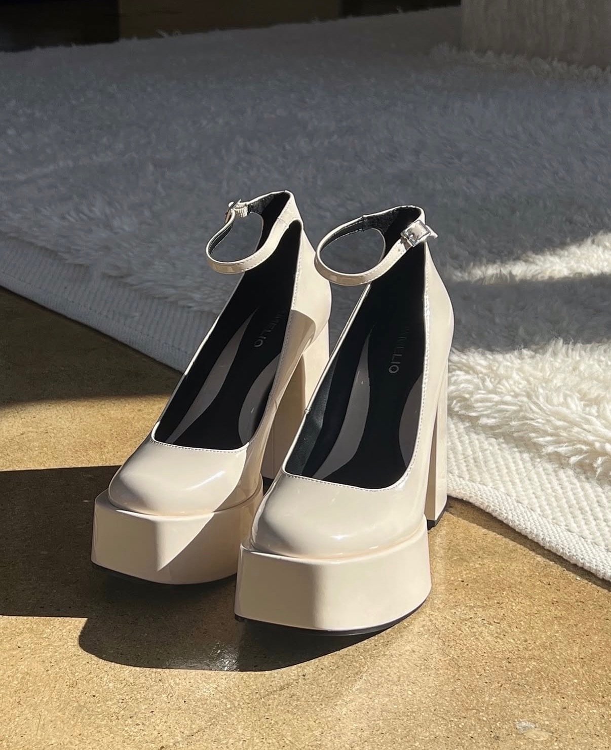 D'Amelio Footwear cream platform Mary Janes